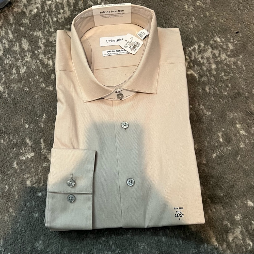 Calvin Klein men’s tan dress shirt